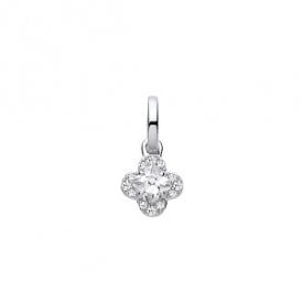 Sterling Silver Fancy CZ Necklace