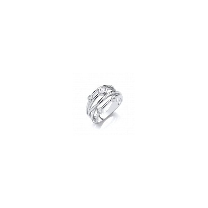 Lowry Sterling Silver Sterling Silver Fancy CZ Ring