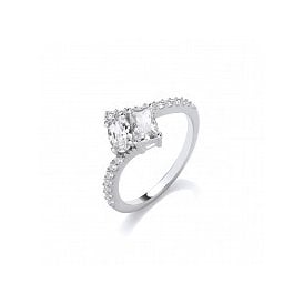 Sterling Silver Fancy CZ Ring
