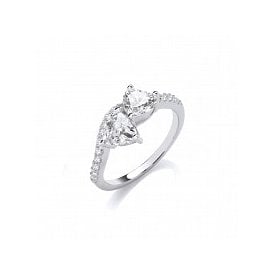 Sterling Silver Fancy CZ Ring
