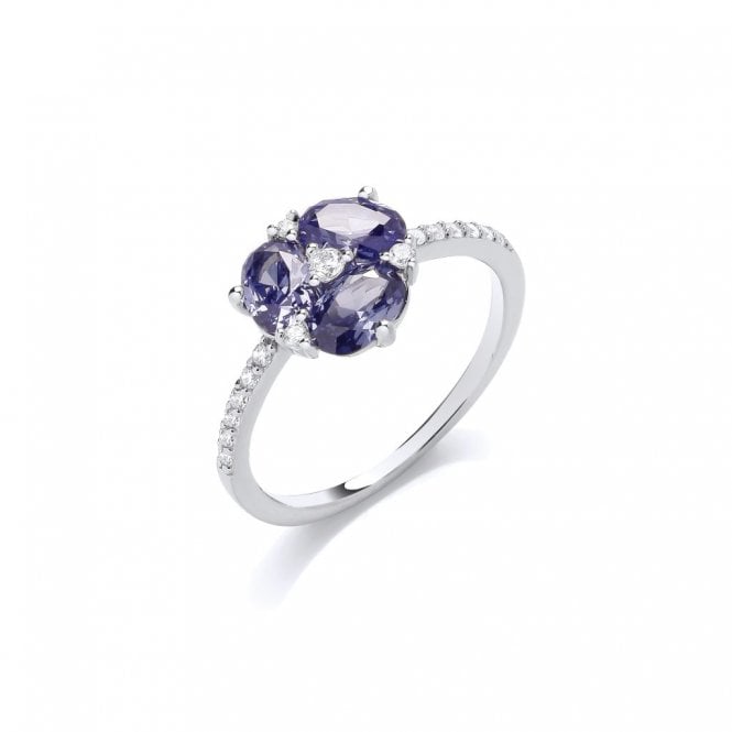 Lowry Sterling Silver Sterling Silver Fancy CZ Tanz Ring