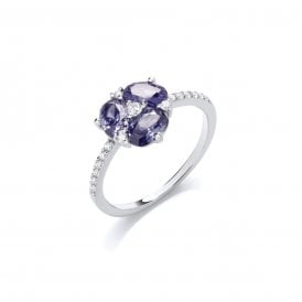 Sterling Silver Fancy CZ Tanz Ring
