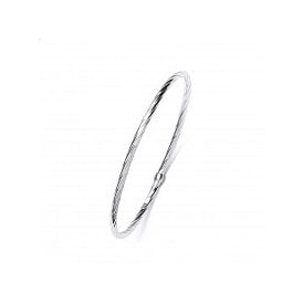 Sterling Silver Fancy Twist Bangle