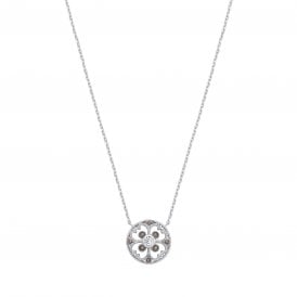 Sterling Silver Floral Pendnat & Chain