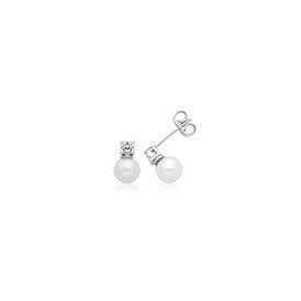 Sterling Silver Fresh Water 7mm Pearl Earrings