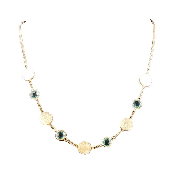 Lowry Sterling Silver Sterling Silver G.Plate Blue Topaz Necklace