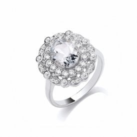 Sterling Silver Gem CZ Ring