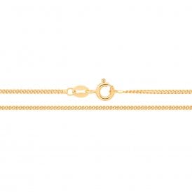 Sterling Silver Gold Plated 18" Curb Chain