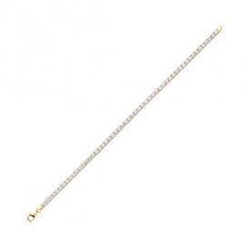 Sterling Silver Gold Plated CZ Tennis Bracelet