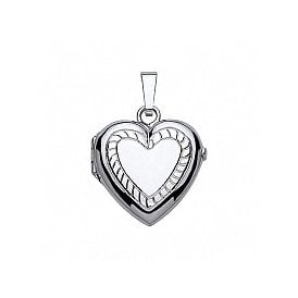 Sterling Silver Heart Locket & Chain