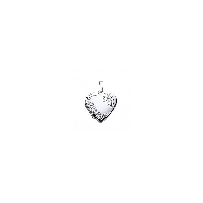 Lowry Sterling Silver Sterling Silver Heart Locket & Chain
