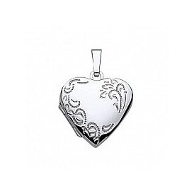 Sterling Silver Heart Locket & Chain