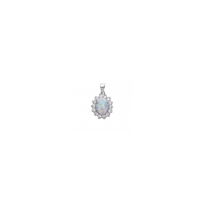 Lowry Sterling Silver Sterling Silver Opal Pendant