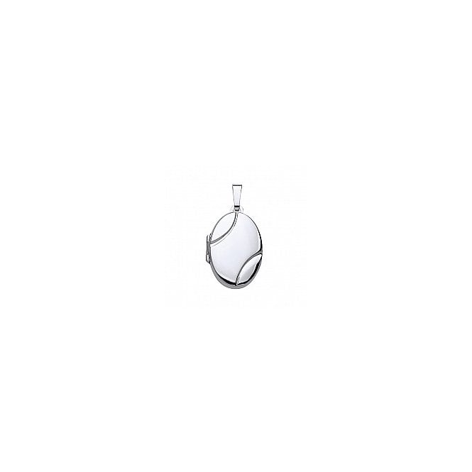Lowry Sterling Silver Sterling Silver Oval Locket & Chain