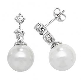 Sterling Silver Pearl Drop Earrings