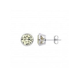 Sterling Silver Peridot Stud Earrings