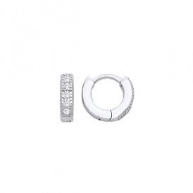 Sterling Silver Plain Huggie Earrings