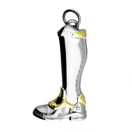 Sterling Silver Riding Boot Necklace