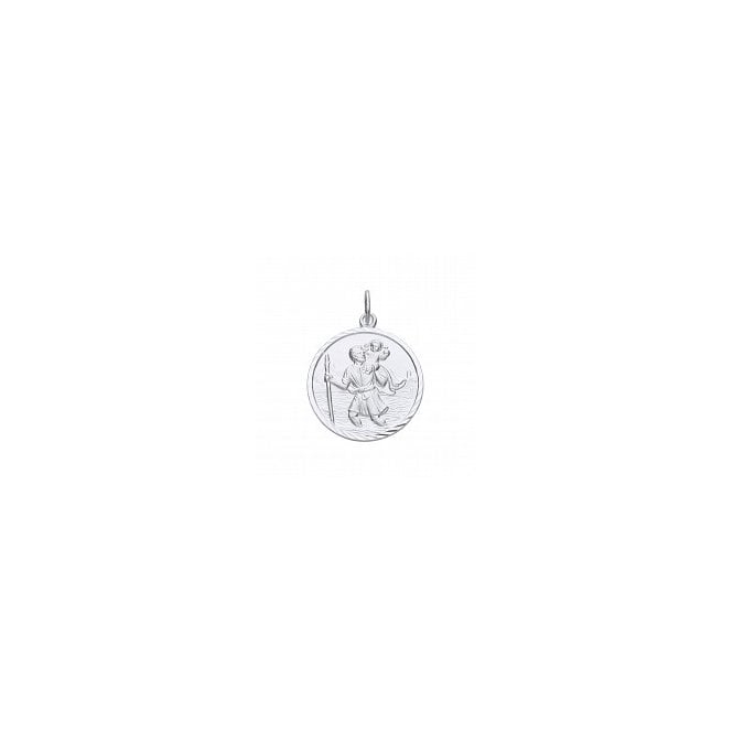 Lowry Sterling Silver Sterling Silver St Christopher Pendant & Chain
