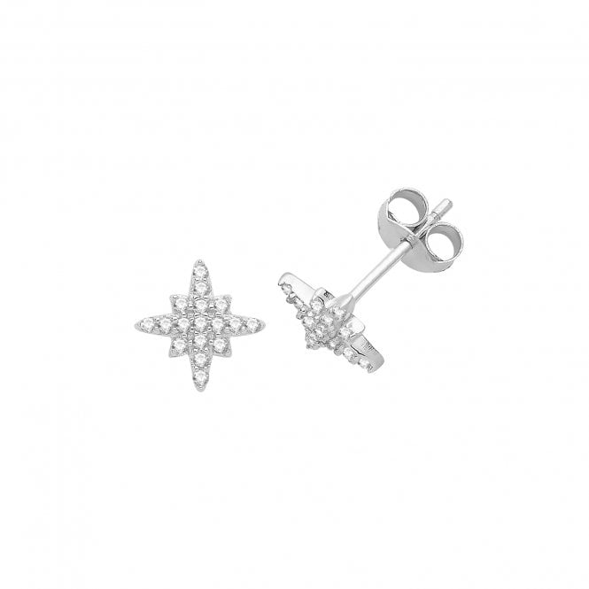 Lowry Sterling Silver Sterling Silver Star Stud Earrings