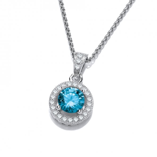 Lowry Sterling Silver Sterling Silver Tanz Cz Pendant & Chain