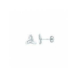Sterling Silver Trinity CZ Stud Earrings
