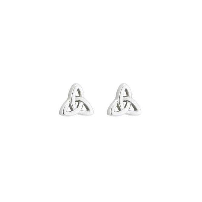Irish Jewellery Sterling Silver Trinity Stud Earrings