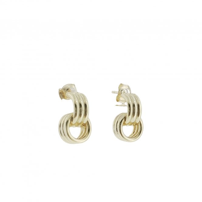Lowry Sterling Silver Sterling Siver Gold Plated Fancy Stud Earrings