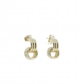 Sterling Siver Gold Plated Fancy Stud Earrings