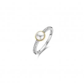 Ti Sento Milano Sterling Silver Pearl Ring