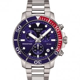 Tissot Men's Seastar Chronograph Bracelet Watch T1204171104103