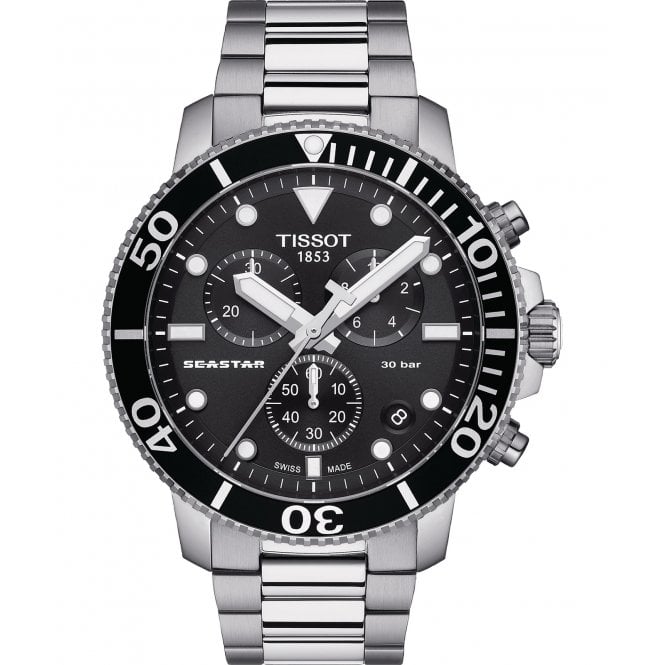 Tissot Men's Seastar Chronograph Bracelet Watch T1204171105100