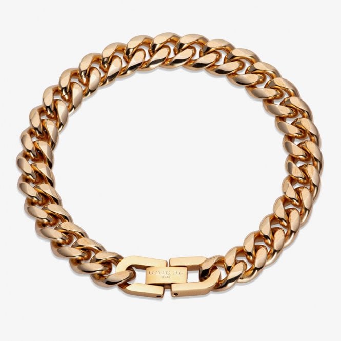 Unique Men's Jewellery Unique Jewellery Men's Gold Plated Stainless Steel Bracelet LAB-229/21CM