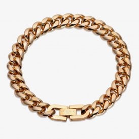 Unique Jewellery Men's Gold Plated Stainless Steel Bracelet LAB-229/21CM