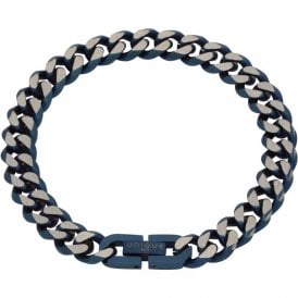 Unique Jewellery Men's IP Blue Stainless Steel Bracelet LAB-130/21CM