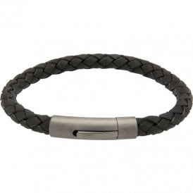 Unique Jewellery Men's Leather Bracelet B425BL/21CM