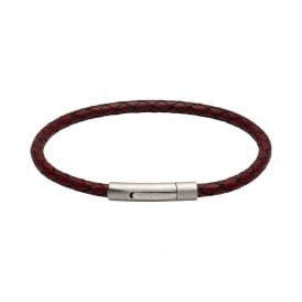 Unique Jewellery Men's Leather Bracelet B444ARE/21CM