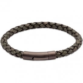Unique Jewellery Men's Leather Bracelet B450DG/21CM