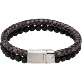 Unique Jewellery Men's Leather Bracelet B482ABL
