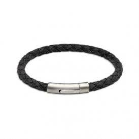 Unique Jewellery Men's Leather Bracelet B492SE/21CM