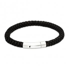 Unique Jewellery Men's Leather Bracelet B543BL/21CM
