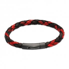 Unique Jewellery Men's Leather Bracelet B545BAR