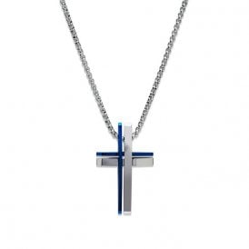 Unique Jewellery Men's Stainless Steel Cross Pendant AN-114/50CM