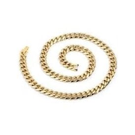 Unique Jewellery Men's Stainless Steel Gold Plated Necklace LAK-199/50CM