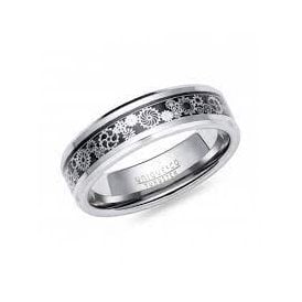 Unique Jewellery Men's Tungsten Black Carbon Ring TUR-151
