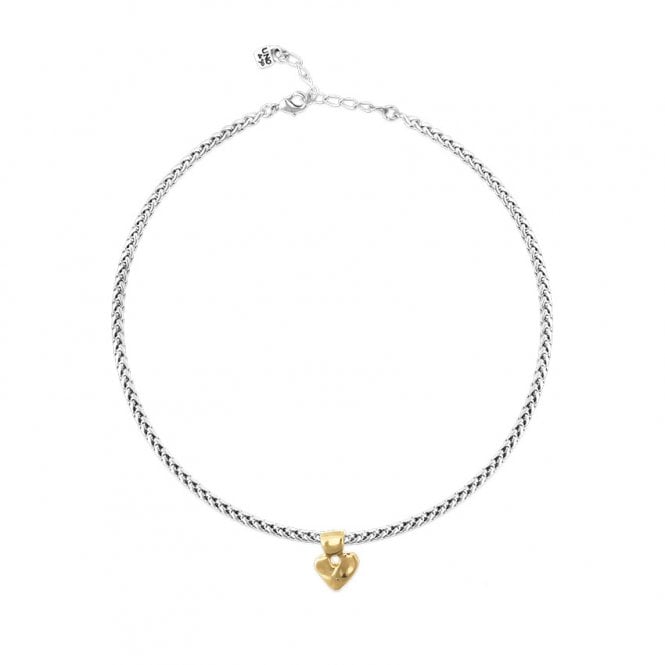 Uno De 50 Chain With Heart Beart Necklace COL2074OROMTL0U