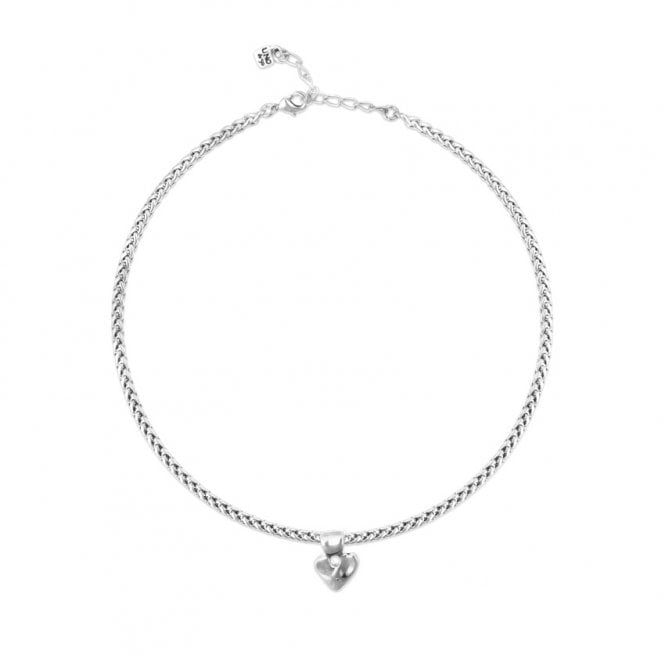 Uno De 50 Chain With Heart Beat Necklace COL2074MTL0000U