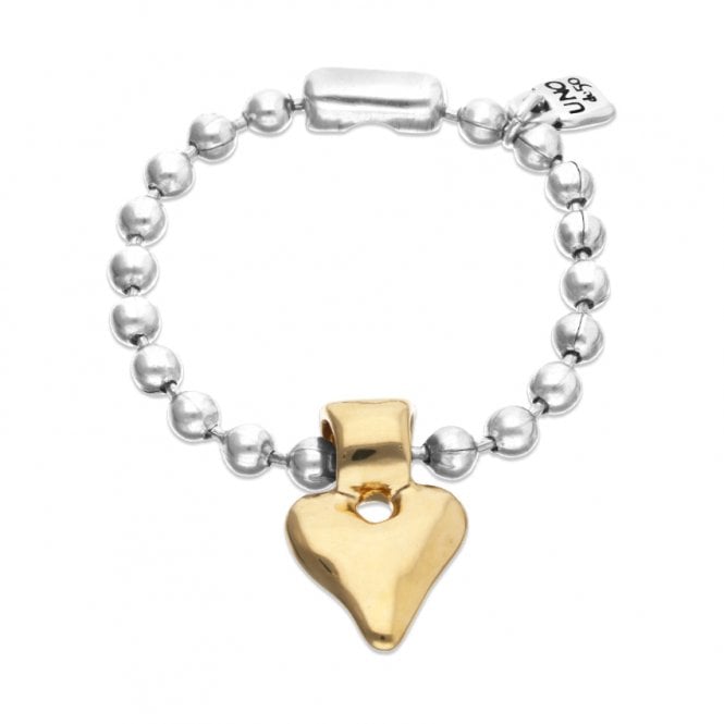 Uno De 50 Pulseras Heart Beat Bracelet PUL2636OROMTL0L