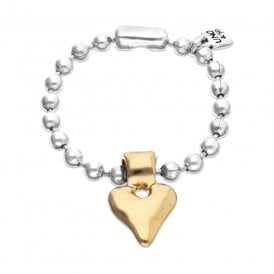 Uno De 50 Pulseras Heart Beat Bracelet PUL2636OROMTL0L