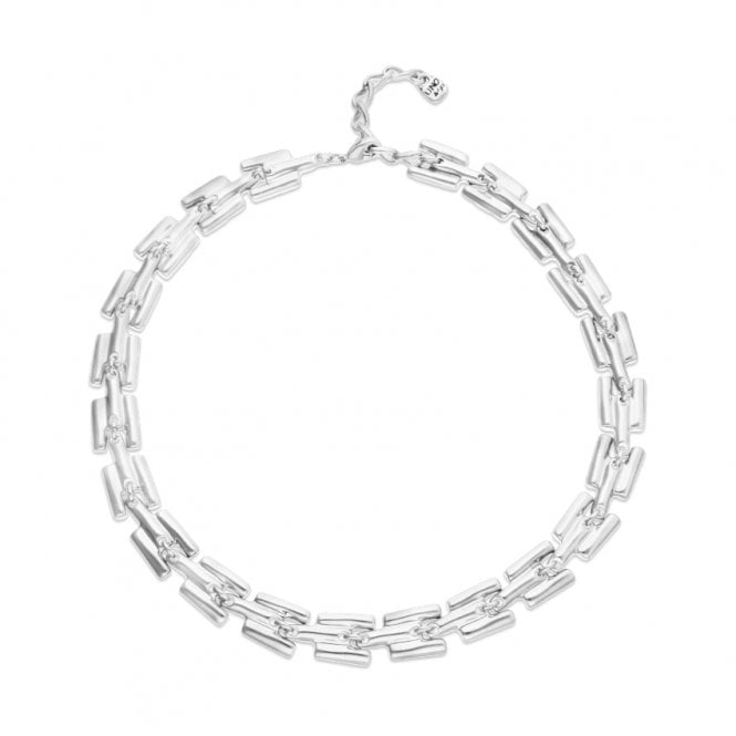 Uno De 50 Square Link Roots Necklace COL2065MTL0000U